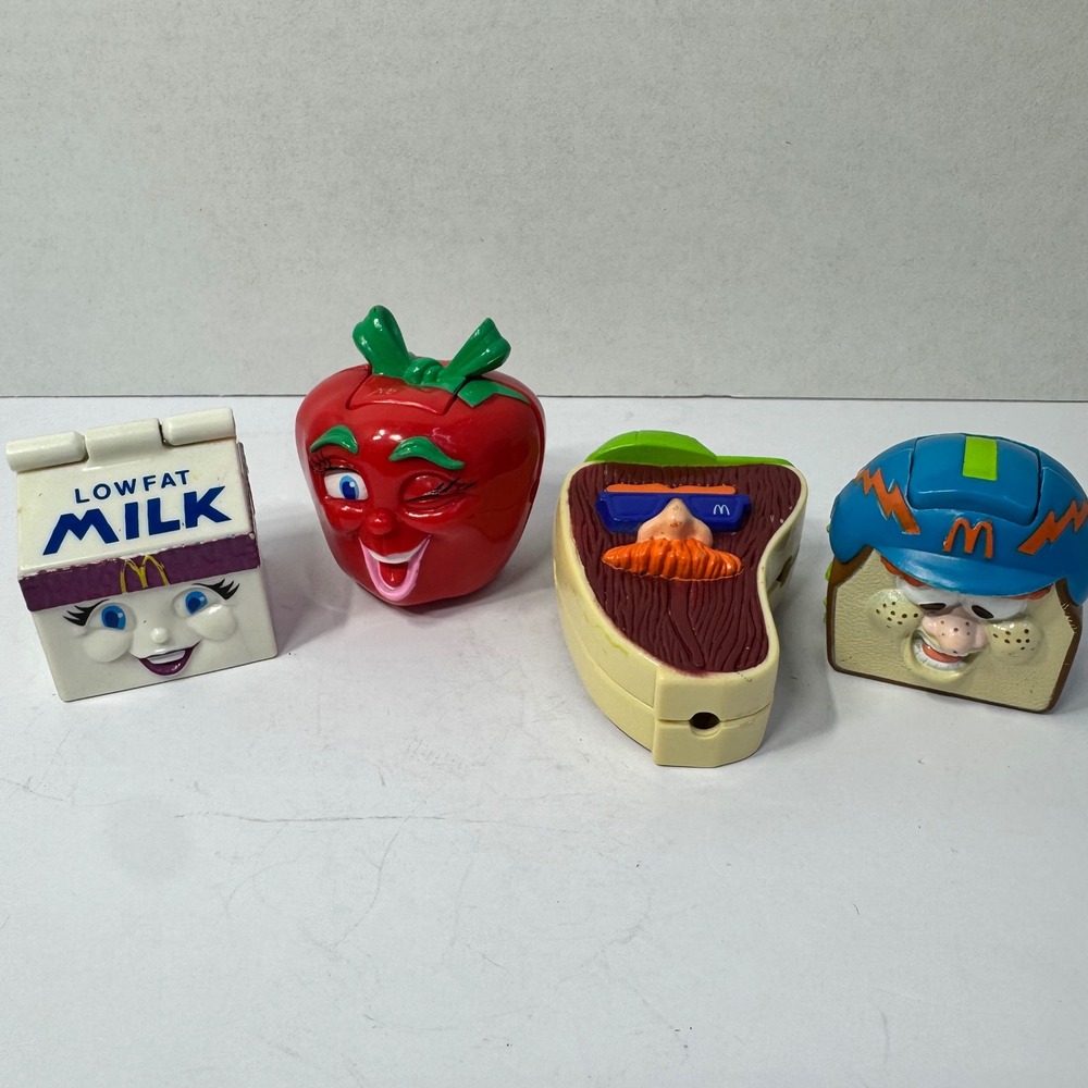 Vintage McDonalds Happy Meal Toys Food Changeables Lot of 4 1990s Transform Face